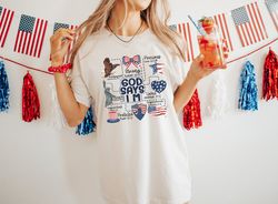 Coquette God Says I Am 4th of July Shirt, Bible Verse Shirt, America Independence Day Shirt, USA Shirt, Patriotic Shirt