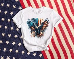 Eagle Flag Shirt, Patriotic USA Eagle Shirt, Memorial Day Shirt, Independence Day Shirt, 4th of july Shirt, American