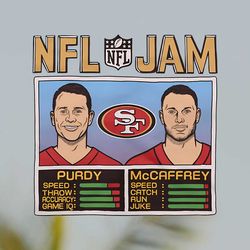 NFL Jam 49ers Purdy And McCaffrey Png