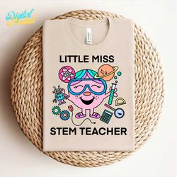 funny little miss stem teacher svg