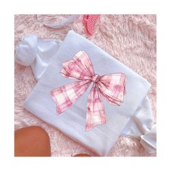 pink checkered bows png trendy plaid bow png checkered png g