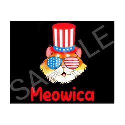 cute cat kitten 4th of july american independence day digital file png