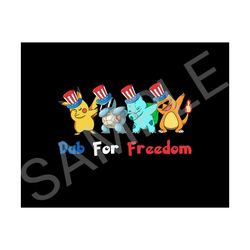 dabbing for freedom 4th july anime digital file png