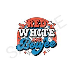 red white and boujee groovy retro patriotic digital file png