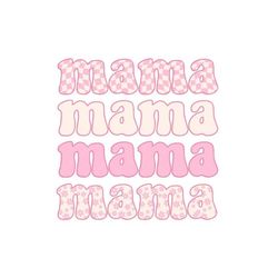 pink retro mama png, sublimation png, daisy floral mama png,