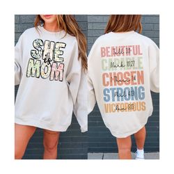 she is mom png, retro mother png, blessed mom png, mom shirt