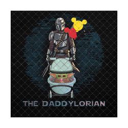 the daddylorian the mandalorian father day baby yoda digital file png