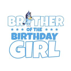 bluey brother of the birthday girl svg, bluey svg, birthday girl svg