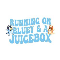 running on bluey and a juicebox png sublimation