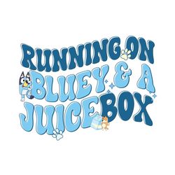 running on bluey and a juice box png sublimation