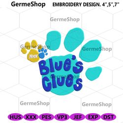 blues clues embroidery instant design, blues clues logo embroidery instant download, blues clues embroidery instant desi