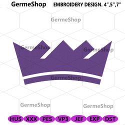 nba sacramento kings logo embroidery design files, sacramento kings basketball embroidery design, sacramento kings embro