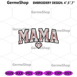 mama embroidery files instant design, mother day machine embroidery digital, baseball mom embroidery design instant digi