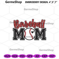 baseball mom embroidery files download, baseball embroidery digital, sport embroidery design file digial instant downloa