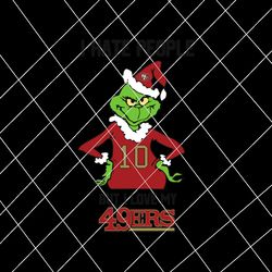 funny grinch i hate people but i love my 49ers svg