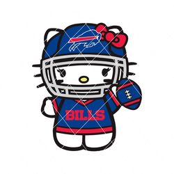 kitty kawaii sports bills football svg digital download