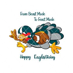 happy eagles giving from feast mode to beast mode svg