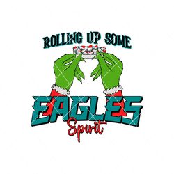 retro rolling up some eagles spirit svg