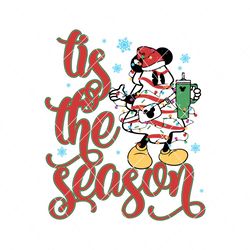 tis the season mickey tree cake svg