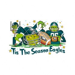 grinch tis the season eagles football svg