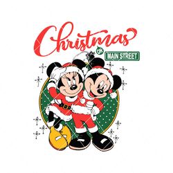 mickey minnie christmas on main street svg