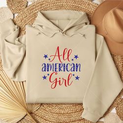 all american girl svg t-shirt design