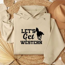 let's get western svg png t-shirt