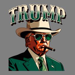 trump cowboy western smoking svg digital download files