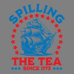 retro spilling the tea since 1773 svg digital download files