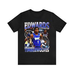 Vintage 90s Basketball Bootleg Style T-Shirt, ANTHONY EDWARDS Unisex Graphic Tee