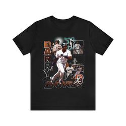 vintage 90s baseball bootleg style t-shirt barry bonds sf unisex graphic tee