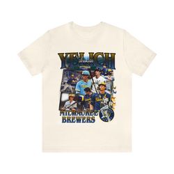 vintage 90s baseball bootleg style t-shirt christian yelich unisex graphic tee
