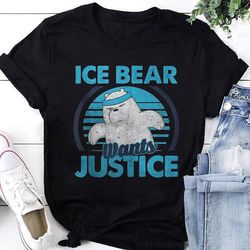 we bare bears ice bear wants justice t-shirt, we bare bears shirt fan gift, we bare bears cartoon network shirt