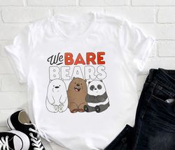 we bare bears lovely t-shirt, we bare bears shirt fan gifts, we bare bears cartoon network shirt