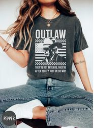 outlaw president trump t-shirt, western donald trump cowboy shirt, trump convicted booking not-guilty, funny shirt