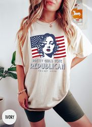 pretty girls vote republican t-shirt, vintage-style republican shirt, funny conservative, maga womens trump shirt