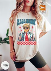 retro trump 2024 tshirt, trump daddy, trendy election shirt, patriotic republican shirt, ultra maga pro-trump shirt