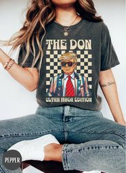 the don trump 2024 patriotic shirt, funny retro republican shirt, groovy ultra maga 45 47, trendy conservative shirt