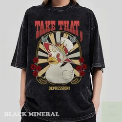 take that depression duck shirt, take that depression shirt, hazbin hotel, lucifer, depression duck, hazbin hotel fan