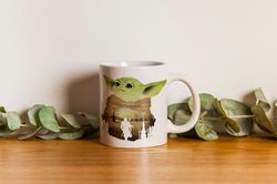 baby yoda grogu ceramic coffee mug