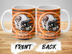 bears football team helmet design coffee mug