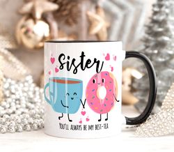 personalised sister bestie mug gift, sister birthday day gift for her, mug gift