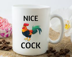 funny joke mug, nice cock mug, gift for boyfriend, boyfriend christmas gift, hus