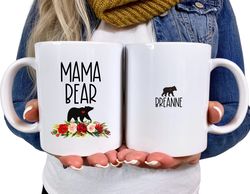 mama bear mug, personalized mama bear cup