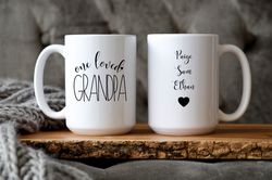one loved grandpa mug, grandpa gifts, grandpa mug from grand