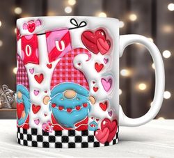 3d inflated i love you mug