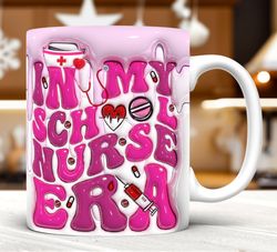 3d inflated in my school nurse era mug