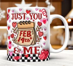 3d inflated just you & me mug