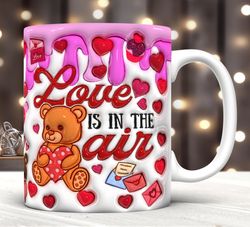 3d inflated love is in the air mug