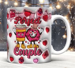 3d inflated perfect couple mug